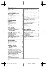 Preview for 2 page of Panasonic KX-TG7653AZ Operating Instructions Manual