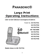 Panasonic KX-TG7731 Operating Instructions Manual предпросмотр