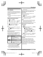 Предварительный просмотр 27 страницы Panasonic KX-TGD810 Operating Instructions Manual