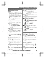 Предварительный просмотр 21 страницы Panasonic KX-TGF372 Operating Instructions Manual