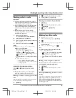 Предварительный просмотр 27 страницы Panasonic KX-TGF372 Operating Instructions Manual