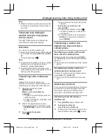 Предварительный просмотр 29 страницы Panasonic KX-TGF372 Operating Instructions Manual