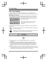 Preview for 2 page of Panasonic KX-TGP600 Important Information Manual