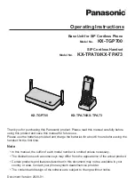 Panasonic KX-TGP700 Operating Instructions Manual предпросмотр