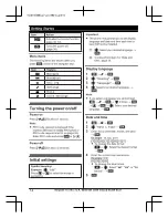 Предварительный просмотр 14 страницы Panasonic KX-TU311E Operating Instructions Manual