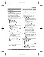 Предварительный просмотр 23 страницы Panasonic KX-TU311E Operating Instructions Manual