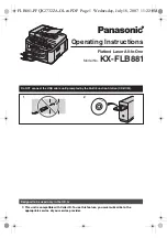 Предварительный просмотр 1 страницы Panasonic KXFLB881 - Network Multifunction Laser... Operating Instructions Manual