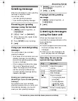 Предварительный просмотр 31 страницы Panasonic KXTG7431 - EXPAND CORDLESS ANS SYS Operating Instructions Manual