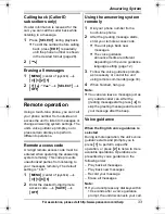 Предварительный просмотр 33 страницы Panasonic KXTG7431 - EXPAND CORDLESS ANS SYS Operating Instructions Manual