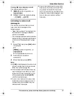 Предварительный просмотр 37 страницы Panasonic KXTG7431 - EXPAND CORDLESS ANS SYS Operating Instructions Manual