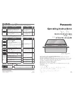 Panasonic KY-E227B Operating Instructions Manual preview