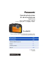 Panasonic Lumix DC-FT7 Operating Instructions For Advanced Features preview