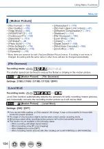 Preview for 184 page of Panasonic LUMIX DC-TZ95D Operating Instructions For Advanced Features