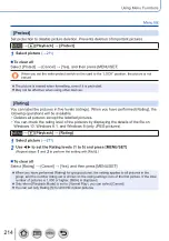 Preview for 214 page of Panasonic LUMIX DC-TZ95D Operating Instructions For Advanced Features