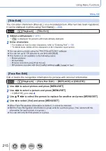 Preview for 215 page of Panasonic LUMIX DC-TZ95D Operating Instructions For Advanced Features