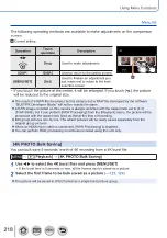 Preview for 218 page of Panasonic LUMIX DC-TZ95D Operating Instructions For Advanced Features