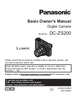 Panasonic Lumix DC-ZS200 Basic Owner'S Manual preview