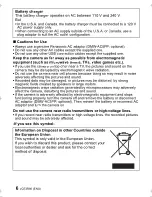 Preview for 6 page of Panasonic Lumix DMC-F3 Basic Operating Instructions Manual