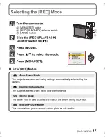 Preview for 17 page of Panasonic Lumix DMC-F3 Basic Operating Instructions Manual