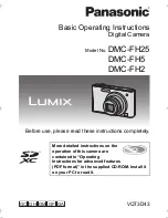 Panasonic Lumix DMC-FH2 Basic Operating Instructions Manual preview