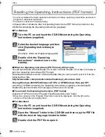 Preview for 22 page of Panasonic Lumix DMC-FP8 Operating Instructions Manual