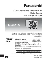 Preview for 1 page of Panasonic Lumix DMC-FS33 Basic Operating Instructions Manual