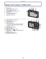 Предварительный просмотр 12 страницы Panasonic Lumix DMC-FT20 Operating Instructions Manual