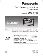 Panasonic Lumix DMC-FT25 Basic Operating Instructions Manual preview