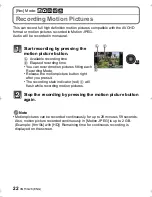 Предварительный просмотр 22 страницы Panasonic Lumix DMC-FX77 Basic Operating Instructions Manual