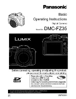 Panasonic Lumix DMC-FZ35 Operating Instructions Manual preview