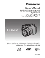 Panasonic Lumix DMC-FZ47 Owner'S Manual preview