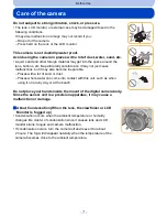 Preview for 7 page of Panasonic Lumix DMC-G5 Owner'S Manual