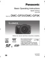 Preview for 1 page of Panasonic Lumix DMC-GF5X Operating Instructions Manual