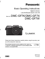 Panasonic Lumix DMC-GF7K Basic Operating Instructions Manual preview