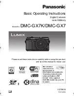 Panasonic Lumix DMC-GX7 Basic Operating Instructions Manual preview