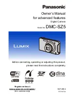 Preview for 1 page of Panasonic Lumix DMC-SZ5 Owner'S Manual