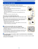 Preview for 6 page of Panasonic Lumix DMC-SZ5 Owner'S Manual