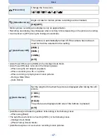 Preview for 47 page of Panasonic Lumix DMC-SZ5 Owner'S Manual