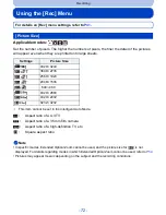 Preview for 72 page of Panasonic Lumix DMC-SZ5 Owner'S Manual