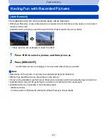 Preview for 91 page of Panasonic Lumix DMC-SZ5 Owner'S Manual