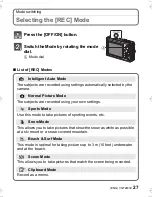 Preview for 27 page of Panasonic Lumix DMC-TS2 Basic Operating Instructions Manual