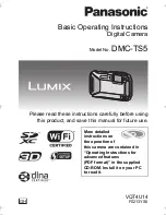 Предварительный просмотр 1 страницы Panasonic Lumix DMC-TS5 Basic Operating Instructions Manual