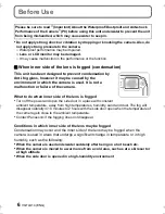 Предварительный просмотр 6 страницы Panasonic Lumix DMC-TS5 Basic Operating Instructions Manual