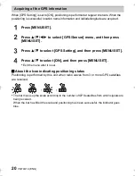 Предварительный просмотр 20 страницы Panasonic Lumix DMC-TS5 Basic Operating Instructions Manual