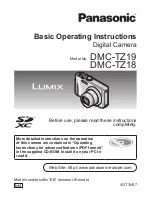 Panasonic Lumix DMC-TZ18 Basic Operating Instructions Manual предпросмотр