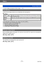 Preview for 71 page of Panasonic Lumix DMC-TZ70 Operating Instructions For Advanced Features