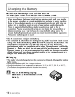 Preview for 12 page of Panasonic Lumix DMC-ZR3 Operating Instructions Manual