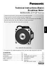 Panasonic MINAS-BL GV series Technical Instructions preview
