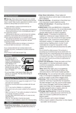 Предварительный просмотр 5 страницы Panasonic MS Series Operating Instructions Manual