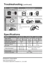 Предварительный просмотр 32 страницы Panasonic NA-FD85X1 Operating & Installation Instructions Manual